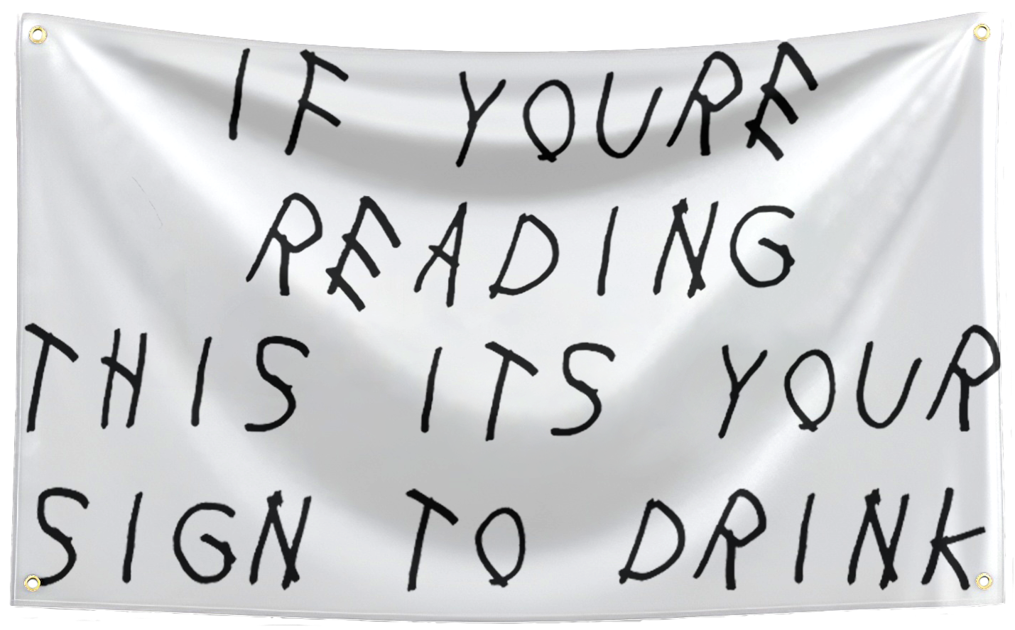 "If You're Reading This It's Your Sign To Drink" Drake Flag